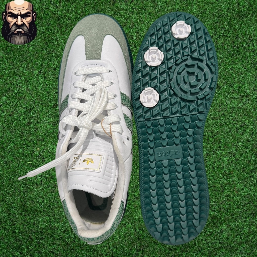 adidas Samba x Barstool Golf Shoes Green White KJ1954 Men's Size 7 - Picture 5 of 7